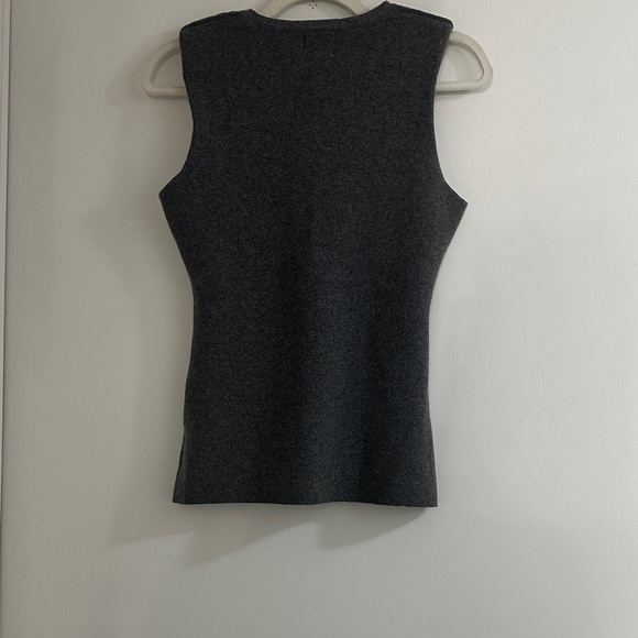 Sleeveless Dark Gray Top - Picture 6 of 7